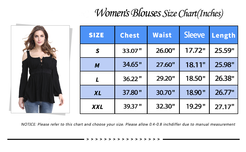 women''s size chart