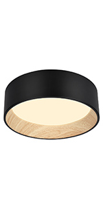 DAKASON Flush mount ceiling light woodgrain