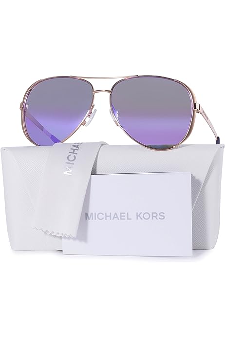 MK5004 CHELSEA Aviator Sunglasses For Women + BUNDLE with Designer iWear Eyewear Care Kit