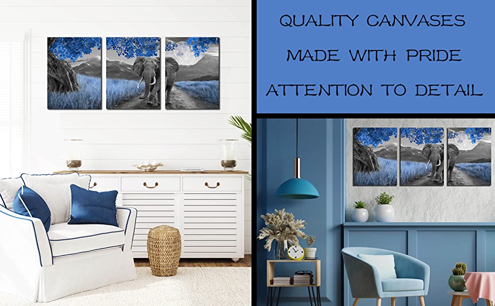 Blue Wall Decor For Living Room