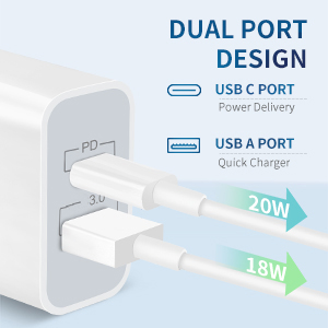 dual port design : USB C port and USB A port