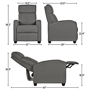 Yaheetech Recliner Sofa Chair