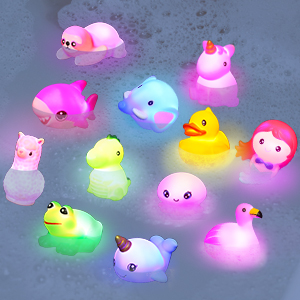 Light Up Bath Toys Kids Toddler Flashing Colourful LED Light Bathtub Baby Bathtime Floating Toys