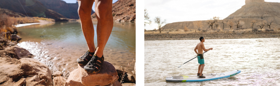 man wearing Men''s Newport H2 sandals