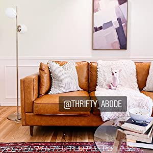 Brightech Sphere - Mid Century Modern 2 Globe Floor Lamp for Living Room Bright Lighting