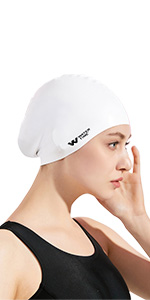 swim cap White