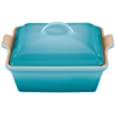 Le Creuset Stoneware Heritage Covered Square Casserole, 2.5 qt. (9&quot;), Caribbean