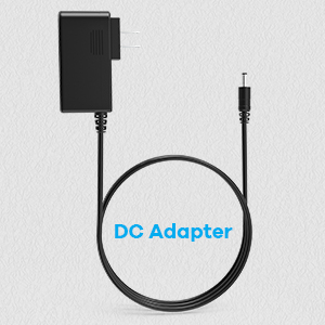 DC adapter included