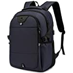 Laptop Backpack 17 Inch Water Resistant Backpacks Durable College Travel Daypack Anti Theft with USB Charging Port Best Gift for Men Women Boys Girls Students(17 Inch, Dark Blue)