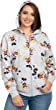 Disney Womens Hoodie Mickey Mouse All Over Print Zip Up