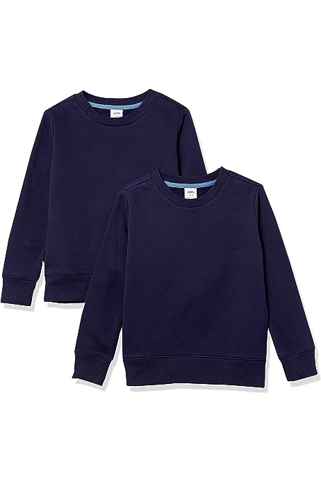 Girls and Toddlers' Fleece Crew-Neck Sweatshirts, Pack of 2