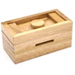 A Gift Cash Box with Secret Compartments in Designs of Wood for Money Puzzle Gift Boxes to be a Surprise Money Wooden Box Holder and Challenging Puzzle Brain Teasers for Adults and Kids