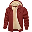 TACVASEN Men&#39;s Sherpa Lined Sweatshirts Fleece Hoodies Warm Thick Sweatshirts Parka Sweatshirt Athletic Pullover Sports Sweatshirts