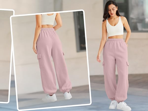 Womens Cargo Sweatpants