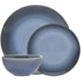 Dinnerware Set Douro Reactive Glaze Dinner Plate Salad Plate Soup Bowl - 18 Piece set