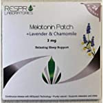 Respro Labs Natural Melatonin (3 mg) Relaxing Sleep Support Patch with Soothing Lavender, Chamomile, and Lemon Balm Essential Oils, Continuous Release - 24 Patches