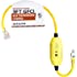 IRON FORGE CABLE 3 Foot Lighted Outdoor GFCI Extension Cord - 12/3 SJTW Heavy Duty Yellow Pigtail Extension Cable with 3 Pron