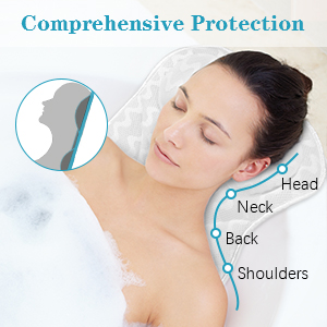 bath tub pillow headrest