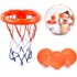 BRITENWAY Fun Basketball Hoop & Balls Playset for Little Boys & Girls | Bathtub Shooting Game for Kids & Toddlers | Suctions 