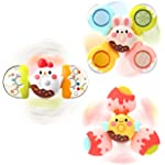 12 PCS DIY Stackable Suction Cup Spinner Toys Baby Toys 12-18 Months Sensory Toys for Toddlers 1-3 - Baby Gifts Idea