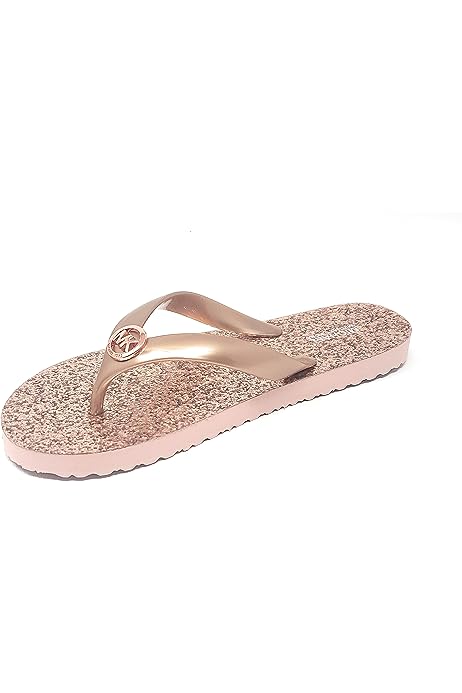 Michael Kors Women's Glitter Flip Flops, Rose Gold