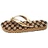 Michael Kors Women's MK Flip Flops, Camel/Navy