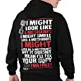 MIGHT LOOK LIKE A MECHANIC Hoodie (X-LARGE) Black