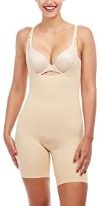 Open Bust Mid-thigh Bodysuit