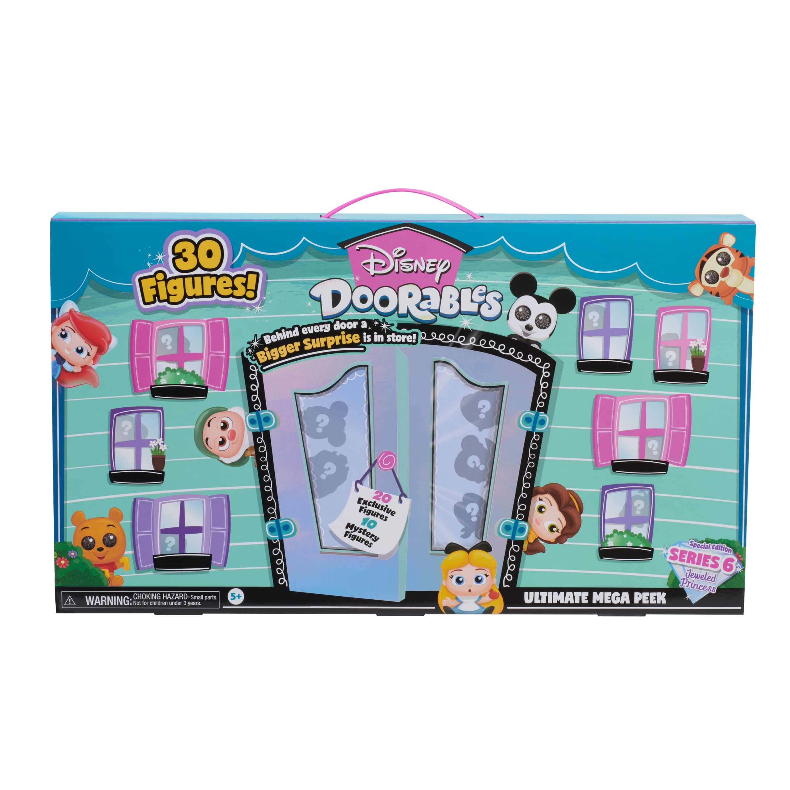 DOORABLES Disney Ultimate Mega Peek Pack Series 6, Includes 30 Figures, Includes Styles May Vary