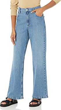 The Drop Women's Keagan Mid Rise Wide Leg