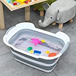 TOLEAD Collapsible Baby Bathtub, Travel Portable Toddler Bathtub, Baby Travel Essential Bath Tub