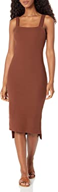 The Drop Women's Amelia Square-Neck Strappy Bodycon Midi Tank Dress