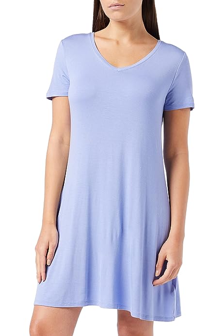 Women's Standard Short-Sleeve V-Neck Swing Dress