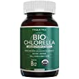 Organic Chlorella: 4 Organic Certifications - Broken Cell Wall Form, Blue Green Algae - Raw, Sun-Grown, Non-Irradiated, Compliments Spirulina (120 Tablets)