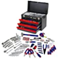 WORKPRO 408-Piece Mechanics Tool Set with 3-Drawer Heavy Duty Metal Box (W009044A)