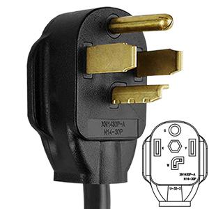 NEMA 14-30P 4-prong plug