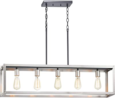 Union Square Collection 5-Light Coastal Chandelier Light Stainless Steel