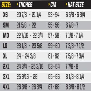 ScorpionEXO Size Chart