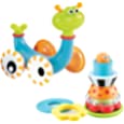 Yookidoo Musical Crawl N&#39; Go Snail Toy with Stacker - Promotes Baby&#39;s Crawling and Walking. Rolls and Spins Its Shell As It Moves.