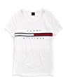 Tommy Hilfiger Women’s Adaptive Short Sleeve Signature Stripe T-Shirt with Magnetic Buttons