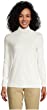 Lands' End Women s Shaped Supima Turtleneck Ivory Regular Medium