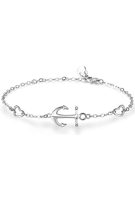 Bracelets for Women 925 Sterling Silver Dainty Religious Cross Faith Infinity Heart Love Symbol Sideways Cross God Blessed Bracelet Confirmation Birthday Anniversary Jewelry Gifts for Mom Women Wife Girlfriend