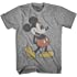 Disney Men's Giant Mickey Mouse Gray Graphic T-Shirt