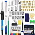 141PCS Wood Burning Kit Adjustable Temperature Wood Burning Tool Professional, Wood Burner with Soldering Iron Tips for Embossing/Carving/Soldering