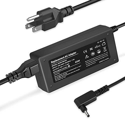 65W 19V 3.42A Laptop Charger for Acer Chromebook CB3 CB3-111 CB3-131-C3SZ CB3-431 CB3-532 CB5 CB5-132T CB5-571 R11 11 13 14 15 C720 C720P C740;fit N16P1 PA-1650-80 A11-065N1A Power Cord