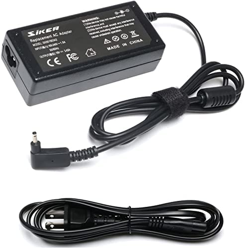 SiKER 19V 3.42A Laptop Adapter Charger for Acer Chromebook 15 14 13 11 R11 CB3 CB5 CB5-571 C720 C720p C740 Acer Aspire P3 P3-131 R14 R5-471T S7 S7-191 S7-391 S7-392 Iconia W700 Tablet AO1-131/431