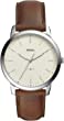 Fossil Men's Minimalist Stainless Steel Slim Casual Watch