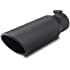 3" Inlet Black Exhaust Tip, LCGP 3" x 4" x 12" Universal Bolt On Stainless Steel Diesel Exhaust Tailpipe Tip