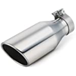 3 Inch Inlet Exhaust Tip, LCGP 3&quot; x 5&quot; x 12&quot; Clamp On Stainless Steel Polished Diesel Exhaust Tailpipe Tip