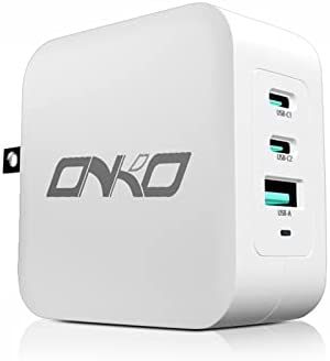 ONKO 100W USB C Charger - 3-in-1 GaN PD Fast Charger Power Adapter Compatible with MacBook Pro/Air, iPad Pro/Mini, iPhone 13/13 Mini/13 Pro/13 Pro Max/12, Dell XPS, Galaxy and Pixel